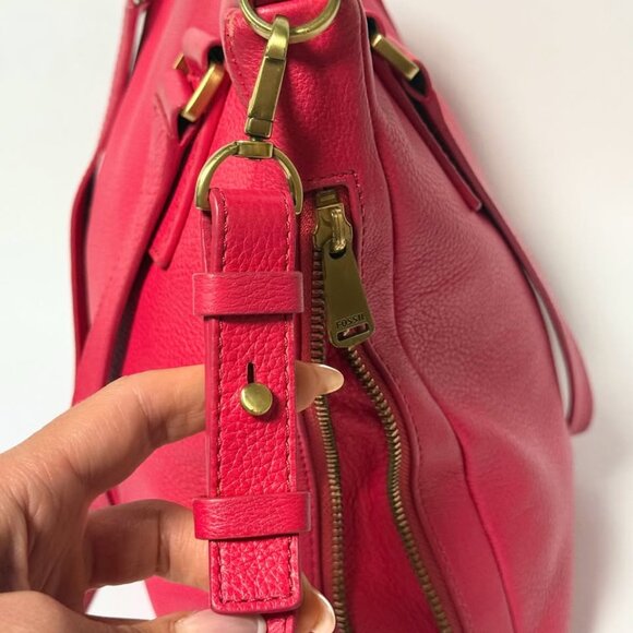 Fossil Preston Satchel – Hot Pink Leather – Crossbody/Shoulder – Excellent Condi - Picture 6 of 10